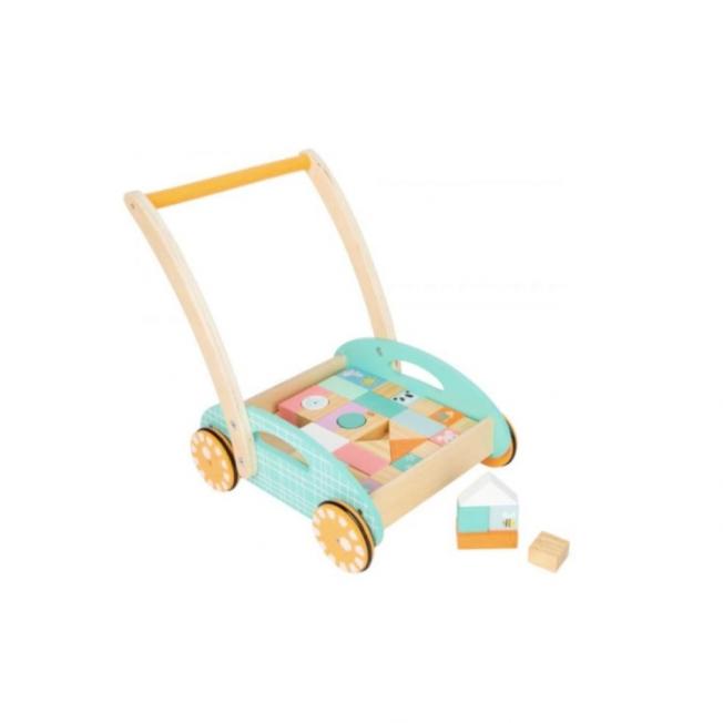 Trotteur blocs bois pastel