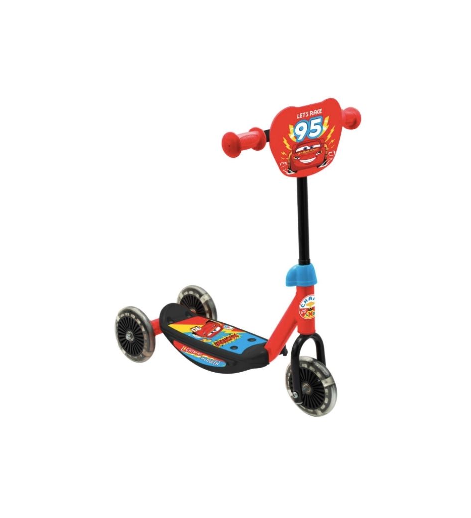 Trottinette 3 roues Cars rouge