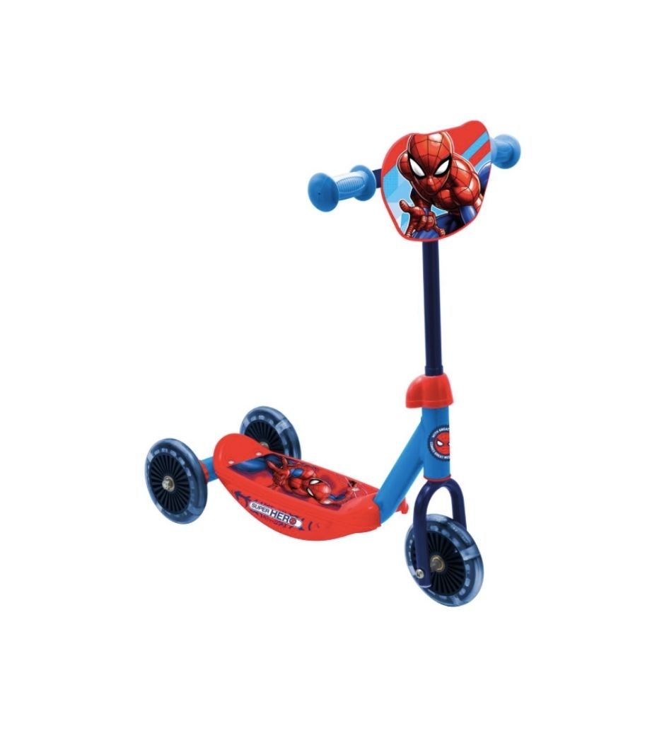 Trottinette 3 roues Spider-Man bleu et rouge