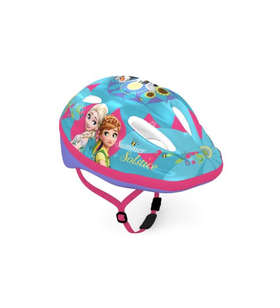 Casque velo reine des neige bleu et rose