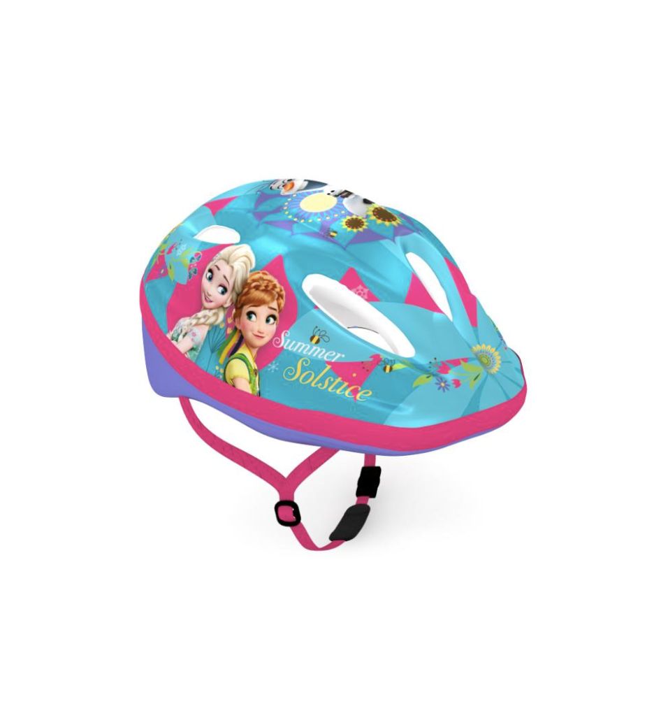 Casque velo reine des neige bleu et rose