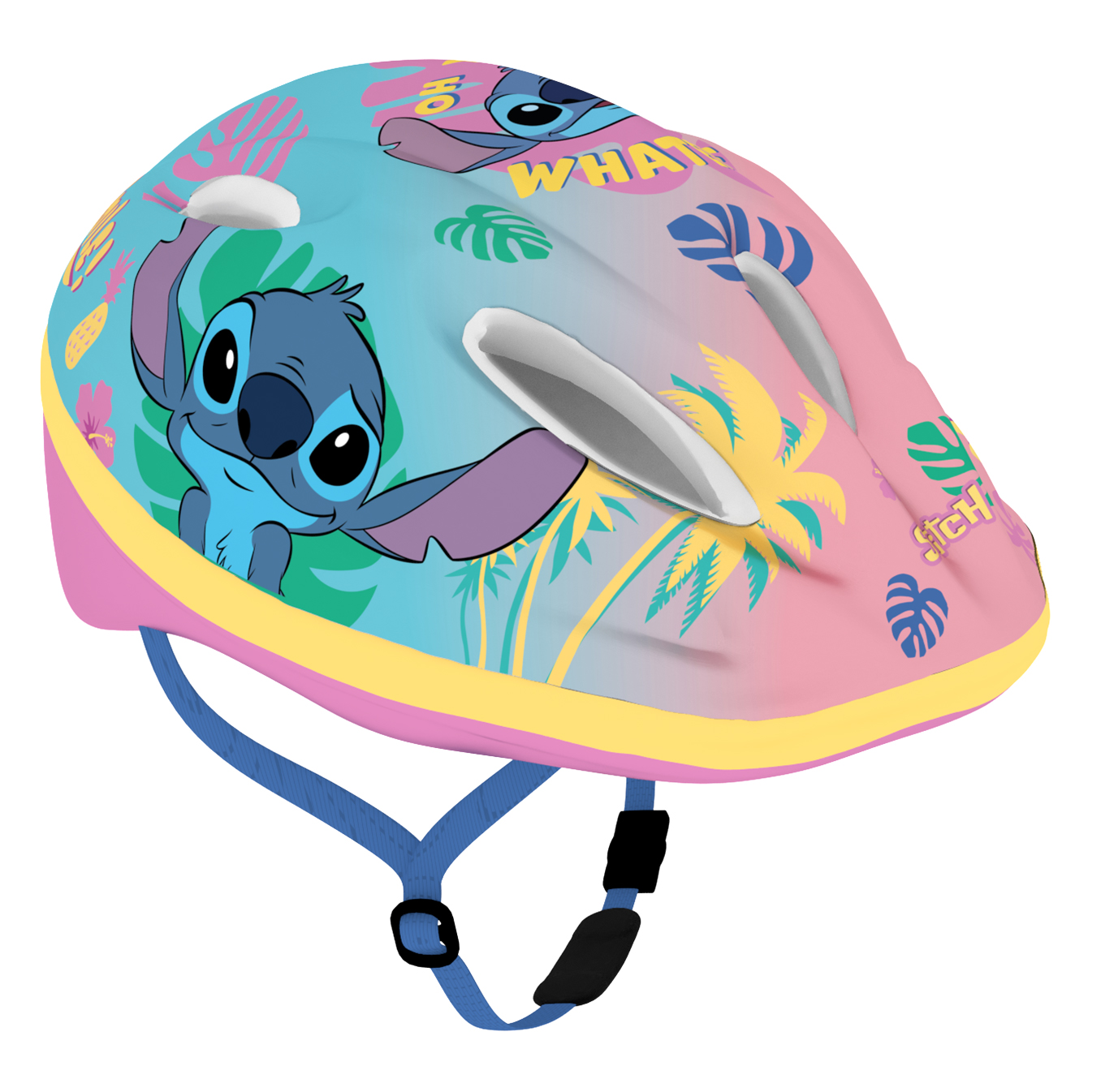 Casque vélo stitch rose et bleu