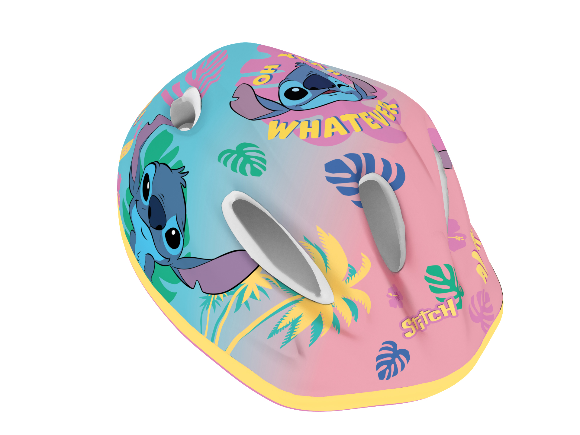 Casque vélo stitch rose et bleu2